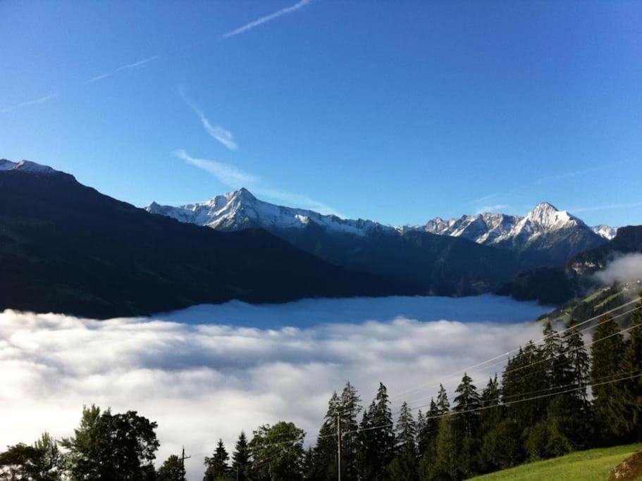 Ferienhaus Zillertal Panorama Blick Balkon Sauna Zellberg Eksteriør billede
