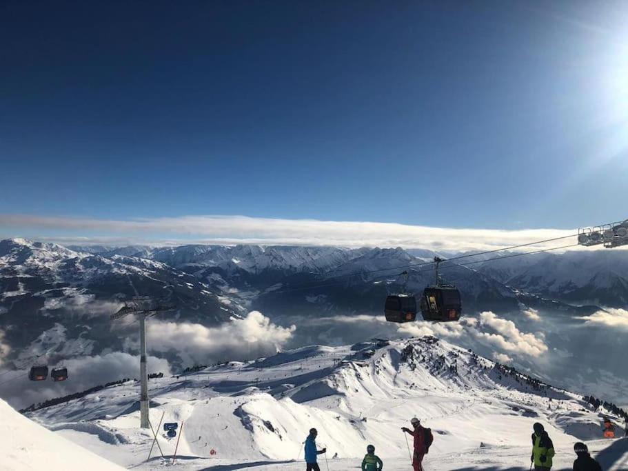 Ferienhaus Zillertal Panorama Blick Balkon Sauna Zellberg Eksteriør billede