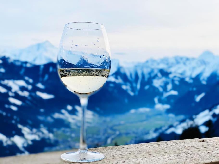 Ferienhaus Zillertal Panorama Blick Balkon Sauna Zellberg Eksteriør billede